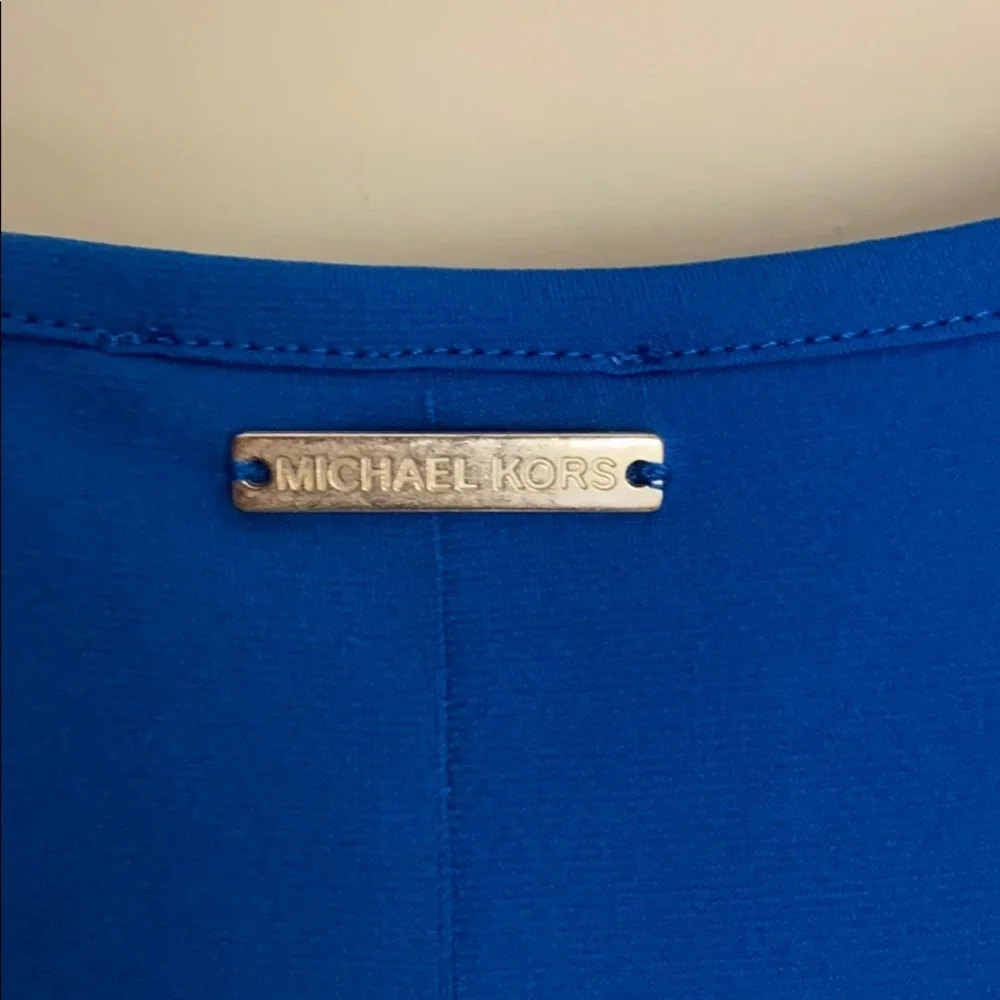 Michael Kors blue dress with tie in front
